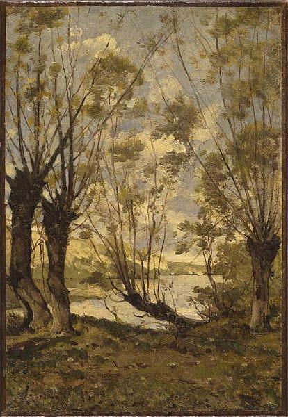 Henri Harpignies Willows on the Banks of the Loire china oil painting image